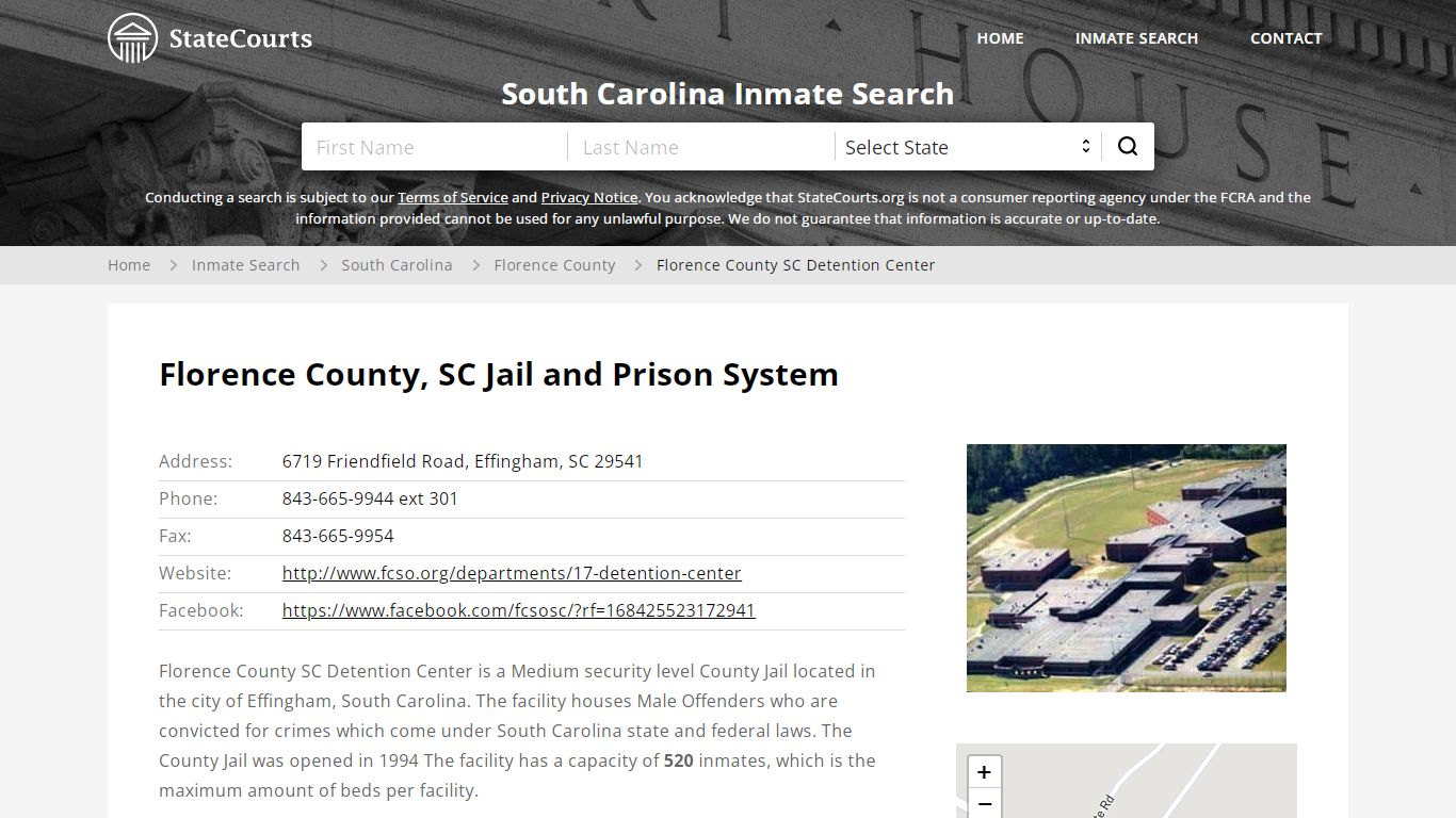 Florence County SC Detention Center Inmate Records Search, South ...